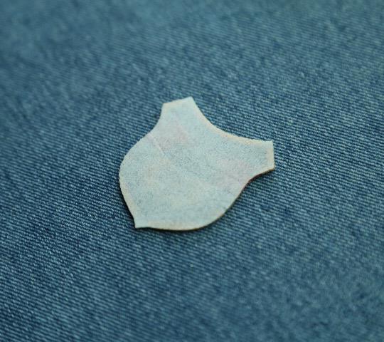 paper backing woven badge for clothing