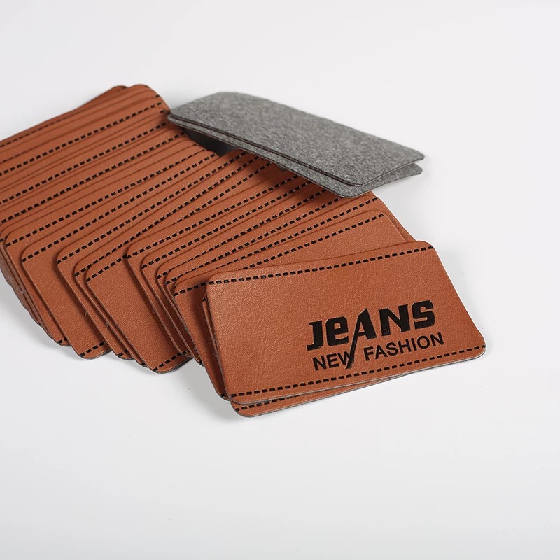 Custom Leather Patch Jeans Label