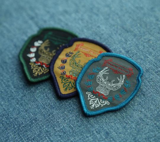custom woven patch weaving badge