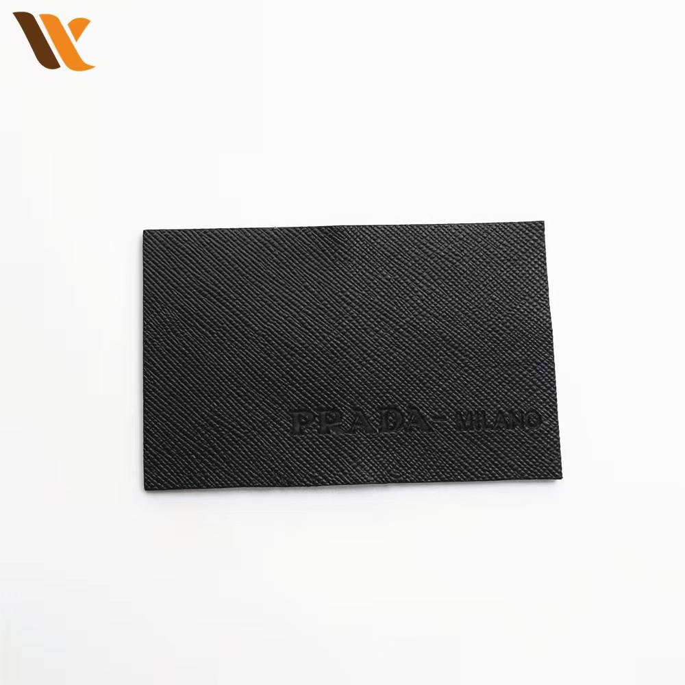 Custom clothing real leather label for jeans2